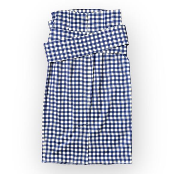 Silvia Tcherassi Blue Gingham Saturnio Skirt Size Small - Picture 3 of 7